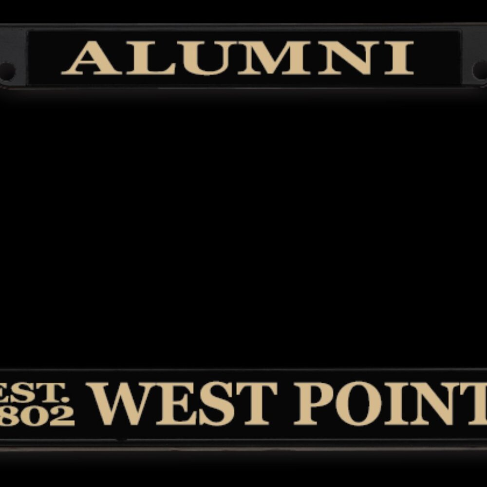 U.S.M.A. West Point Alumni Black Metal License Plate Frame